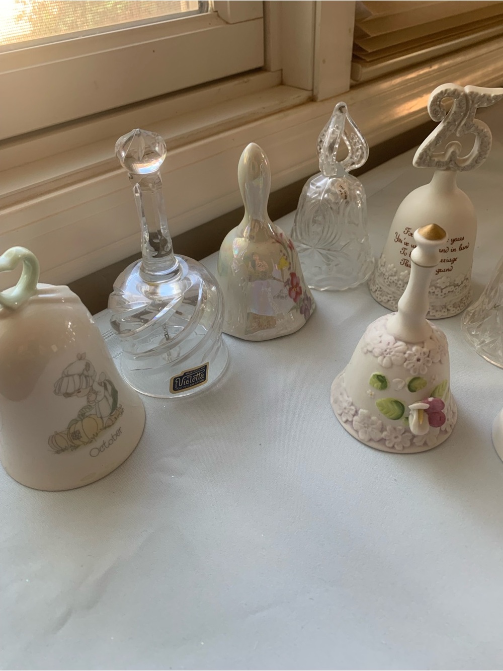 Lot of Ten Vintage Ornamental Bells Each Is Known or has Value